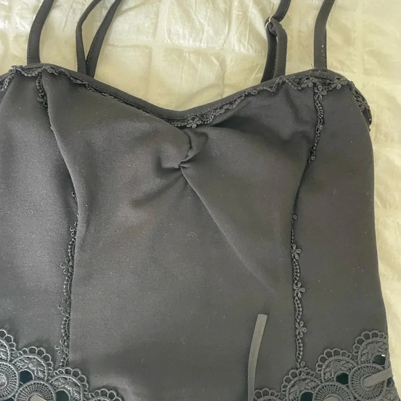 For love & Lemons black Sistine with ribbon mini dress - Picture 9 of 14